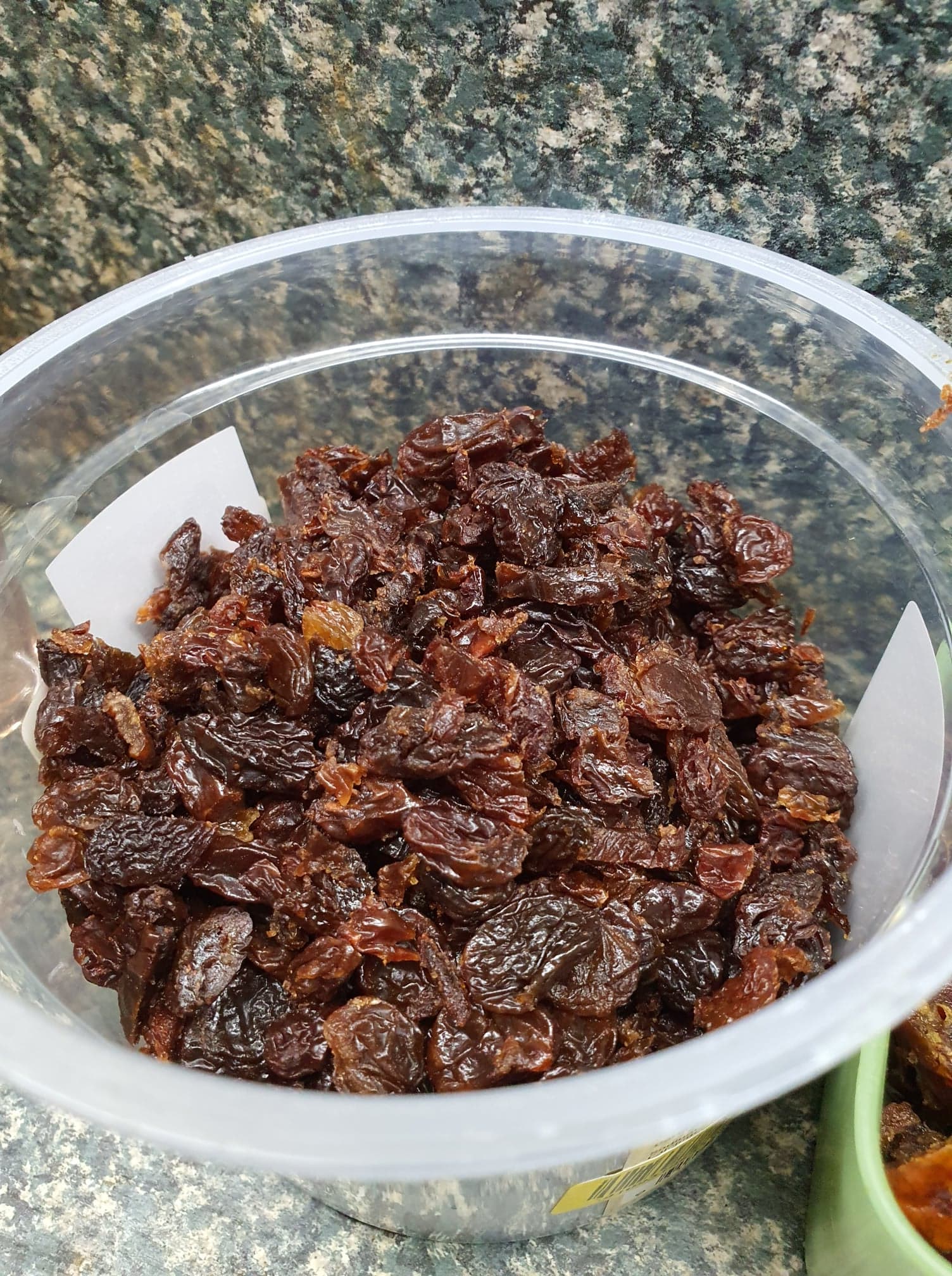 Image of chopped raisins.