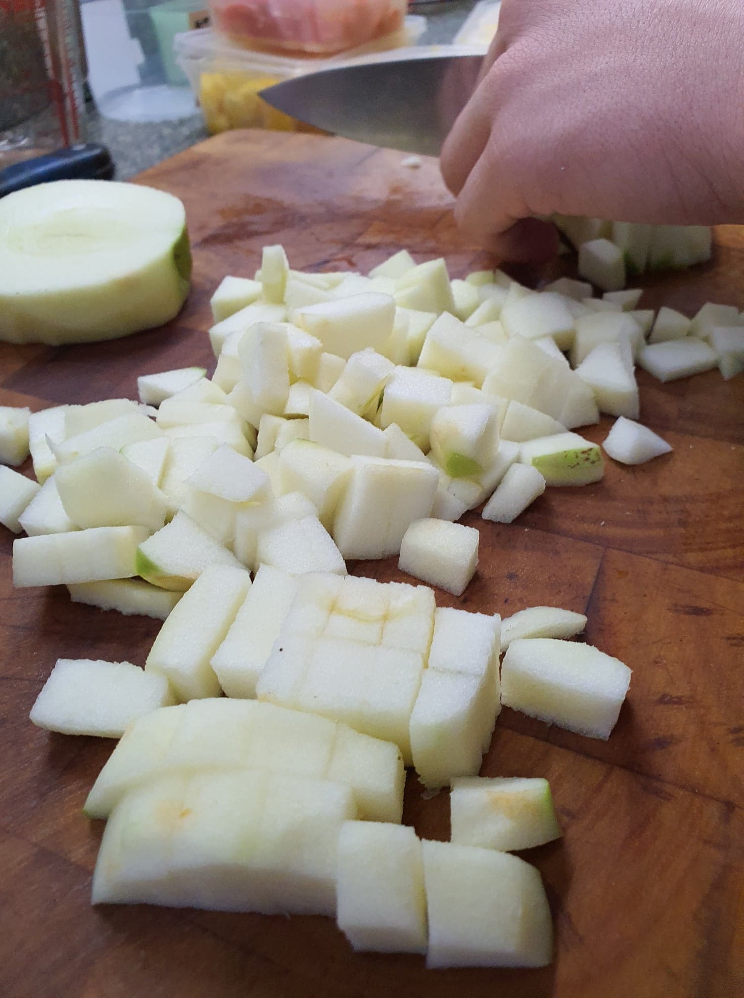 Image of diced apples.